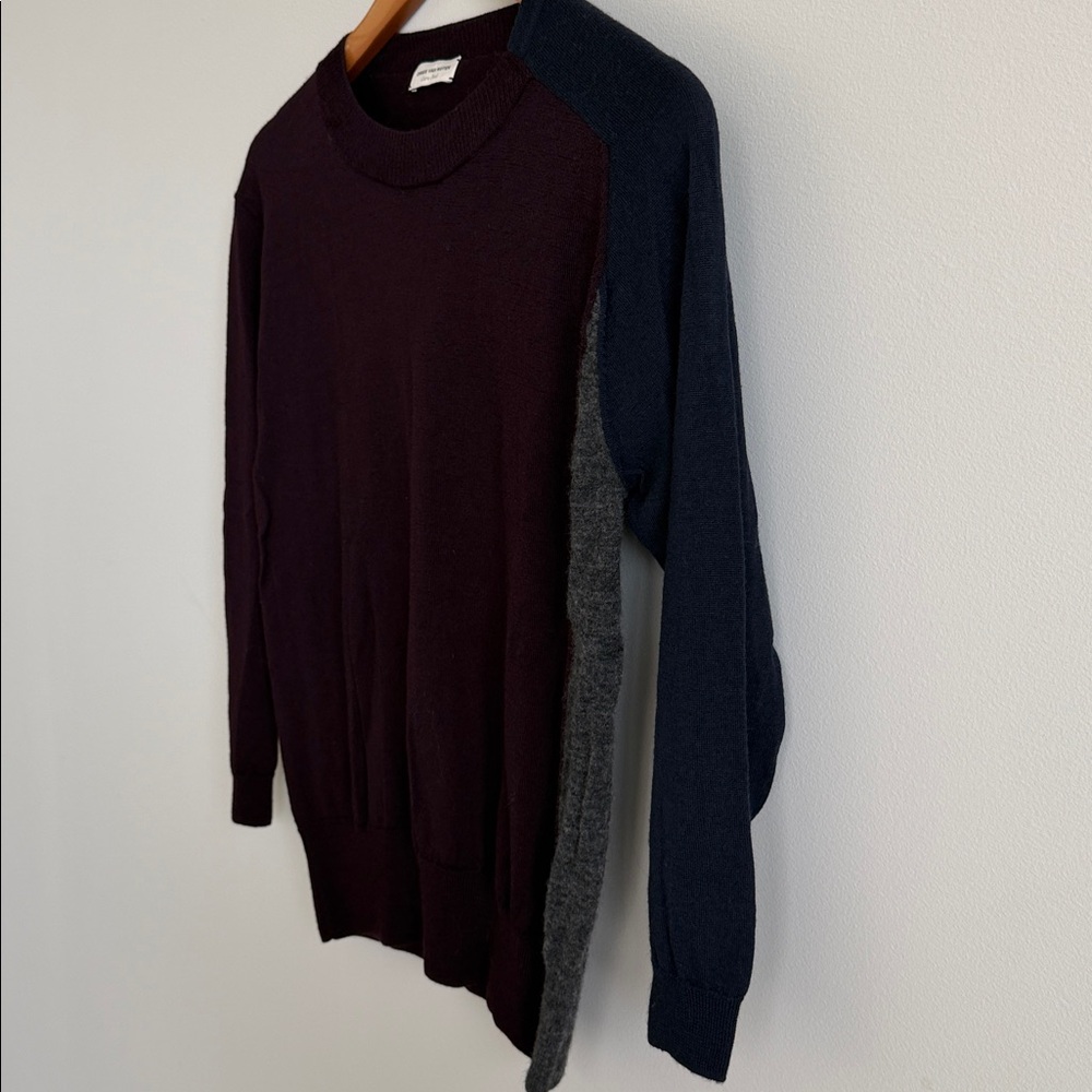 DRIES VAN NOTEN COLOR BLOCK SWEATER SZ XS - Picture 3 of 4